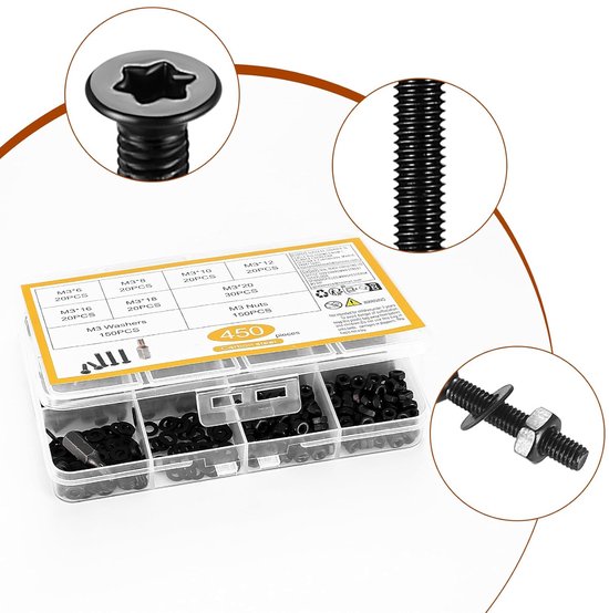 Meubelschroef Gegalvaniseerd Verzonken Kop Inbus - 5x50mm - 16 stuks