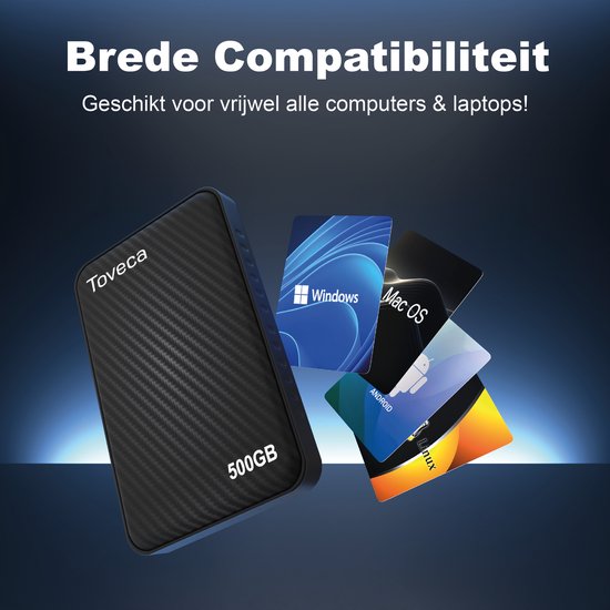 Toveca Externe harde schijf 500 GB - USB 3.0 Harde schijf extern - HDD van Merkloos — afbeelding 2