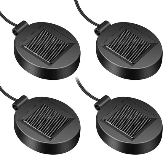 Set van 8 warmwitte led-zonnelampen met zonnepaneel MINI