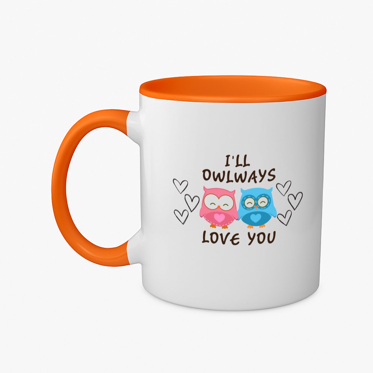 Hacebo® - Cadeau vriendin - Cadeau vriendje - koffiebeker oranje - Jubileum cadeau - thee mok - koffie beker - Liefdes gepersonaliseerd - Valentijn cadeautje voor hem - Valentijn cadeautje voor haar - koffiemok - 350 ML inhoud