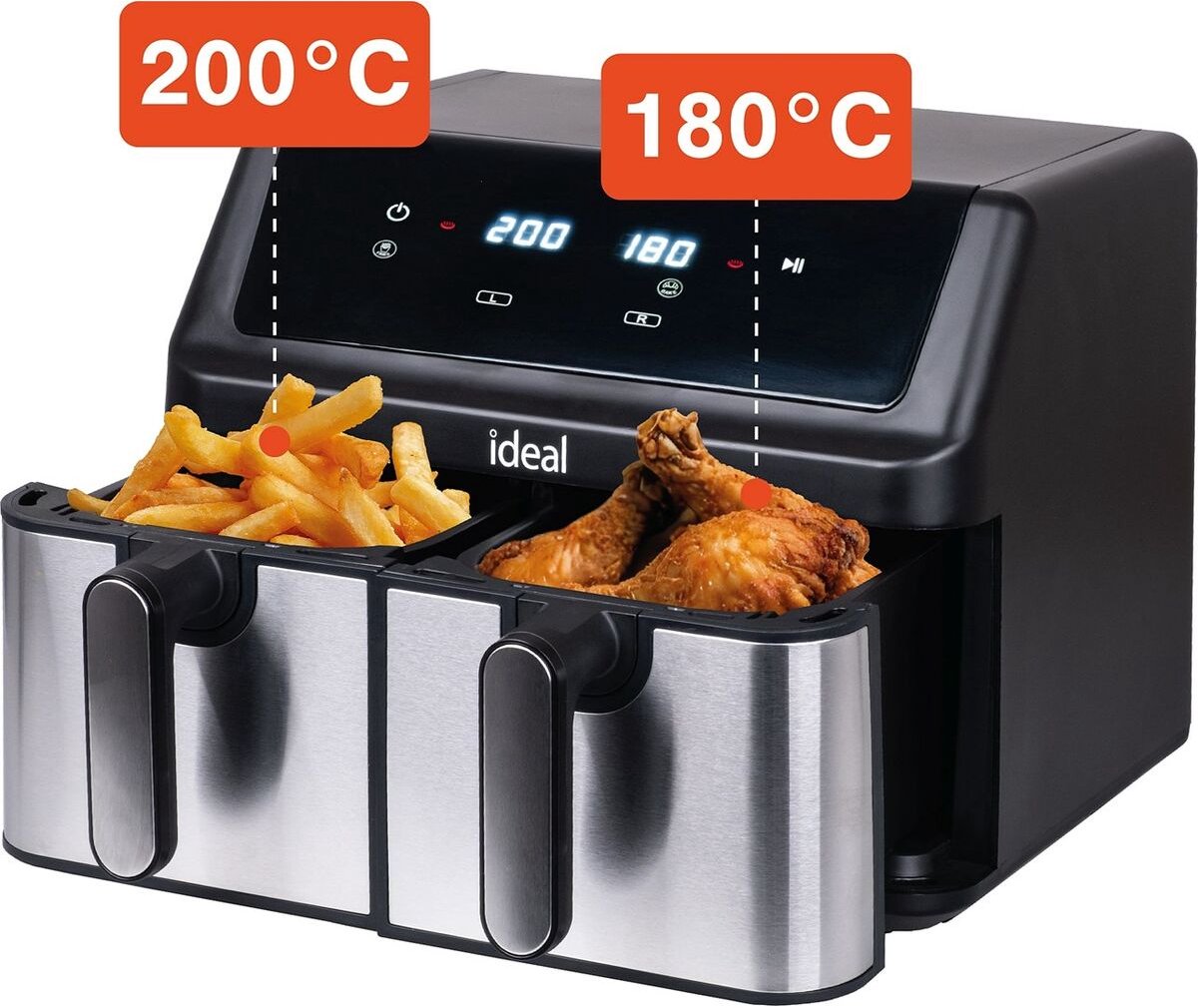 Luchtfriteuse Eldom IK1500 dualcrisp Zwart 2000 W 9 L - Luchtfriteuse - €96,95