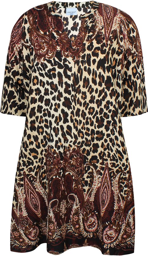 Zhenzi Zh-Siff 1050-Robe 3/4 Marron taille XS= 40