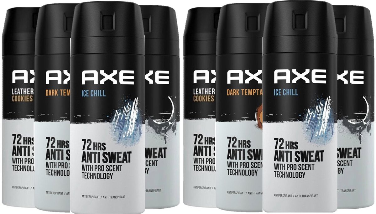 AXE Deo Dry Mix Set- 8 stuks - Voordeelverpakking