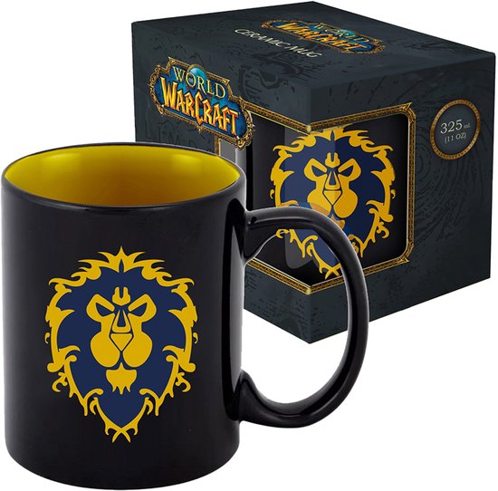 World of Warcraft - Mok met cadeauverpakking - Alliance - 330 ml Zwart