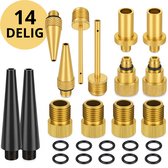 Adaptateurs de valve de vélo Twenty4seven® - Set de 14 pièces - Pompe à vélo et gonfleur - Valve de voiture néerlandaise et française - Adaptateur universel