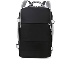 Campusrugzak - Laptoprugzak - Waterdicht en antidiefstal Casual rugzak - Grote capaciteit - Unisex - Geschikt voor werk, kantoor, studie, school, reizen - Zwart