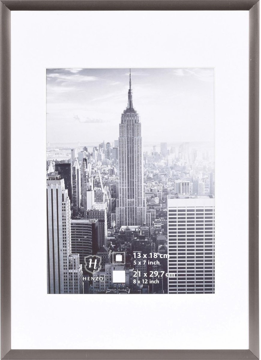 Henzo Fotolijst - Henzo - Manhattan - Fotomaat 21x30 cm - Donkergrijs