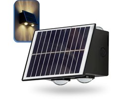 FuturiQ LED Solar Wandlamp Warm Wit - Up & Down Buitenverlichting - Waterdicht - Zonne-energie Tuinlamp - Gevelverlichting - 1 stuk
