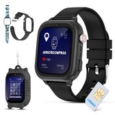JuniorCompass 4G Smartwatch Kinderen - GPS Tracker - Vanaf 8 jr - SOS Functie - Videobellen & Stappenteller - Incl Simkaart