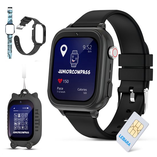 4G smartwatch kinderen – gps horloge – stappenteller – incl simkaart