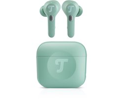 Teufel AIRY TWS PRO - True Wireless oortjes met noise cancelling, transparantiemodus, draadloos opladen, batterij tot 32 uur, IPX4 waterbestendig - Misty Green
