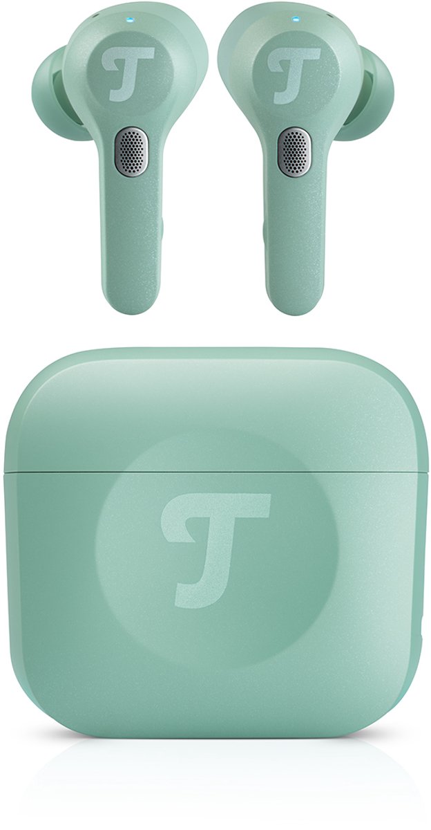 Teufel AIRY TWS PRO - True Wireless oortjes met noise cancelling, transparantiemodus, draadloos opladen, batterij tot 32 uur, IPX4 waterbestendig - Misty Green