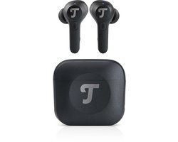Teufel AIRY TWS PRO - True Wireless oortjes met noise cancelling, transparantiemodus, draadloos opladen, batterij tot 32 uur, IPX4 waterbestendig - Night Black