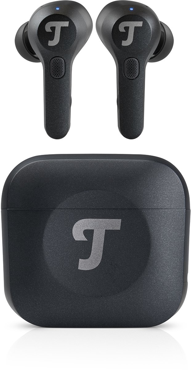 Teufel AIRY TWS PRO - True Wireless oortjes met noise cancelling, transparantiemodus, draadloos opladen, batterij tot 32 uur, IPX4 waterbestendig - Night Black