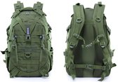Rugzak - Militaire Rugzak - 20-35 Liter - Reizen - Wandelen - Waterdicht - Dames – Heren - Backpack - Reizen - Groen - Legergroen