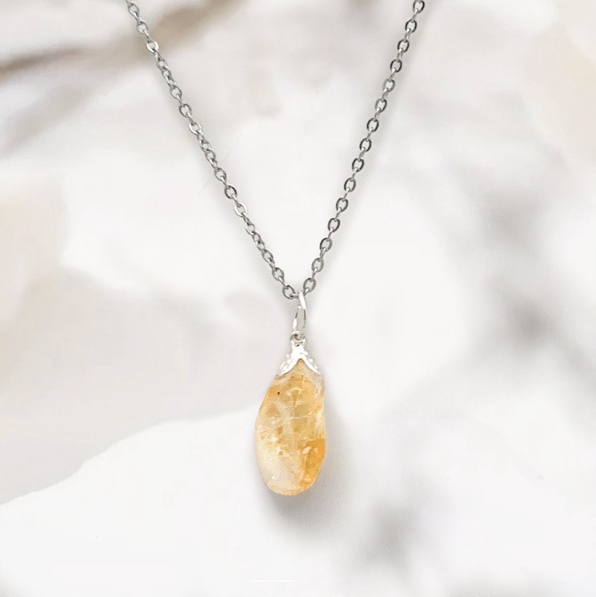 Edelsteen ketting dames – Citrien | Positiviteit, energie & zelfvertrouwen