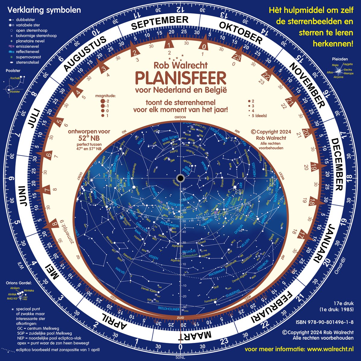 Omslag van Planisfeer voor Nederland en Belgie