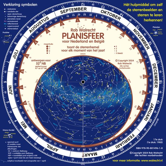 Planisfeer voor Nederland en Belgie - cover