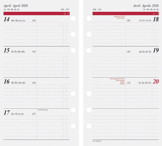 Rido/idé Septant 2026 - Agenda Horizontal (305 X 105 Mm, Piel