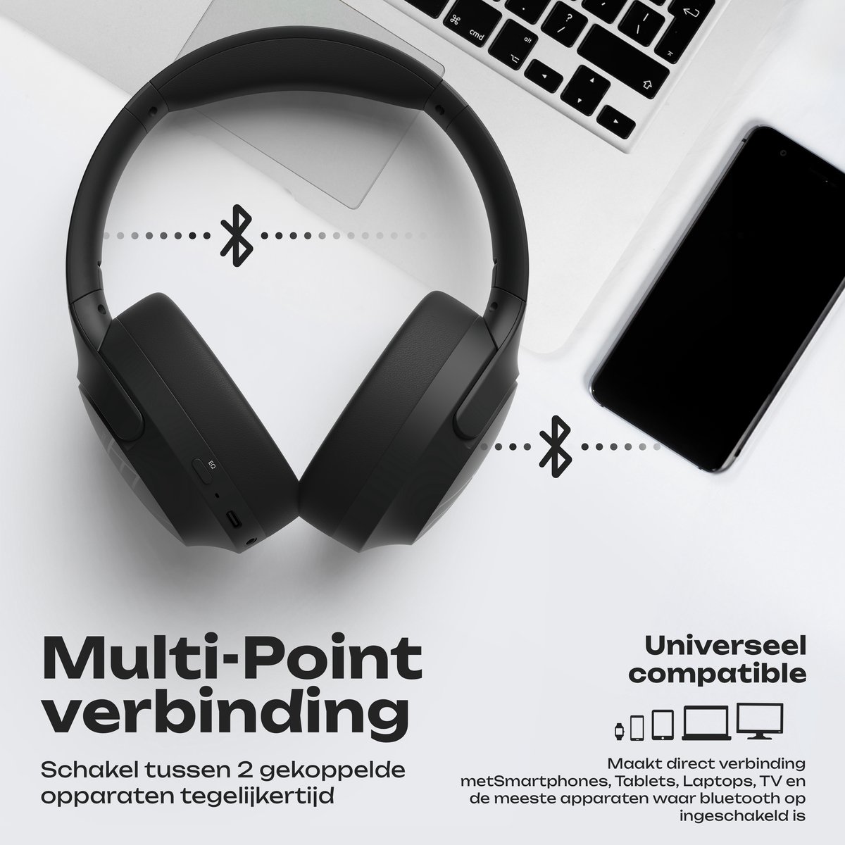 PowerLocus Boom - Koptelefoon Bluetooth - 60 uur - afbeelding 2