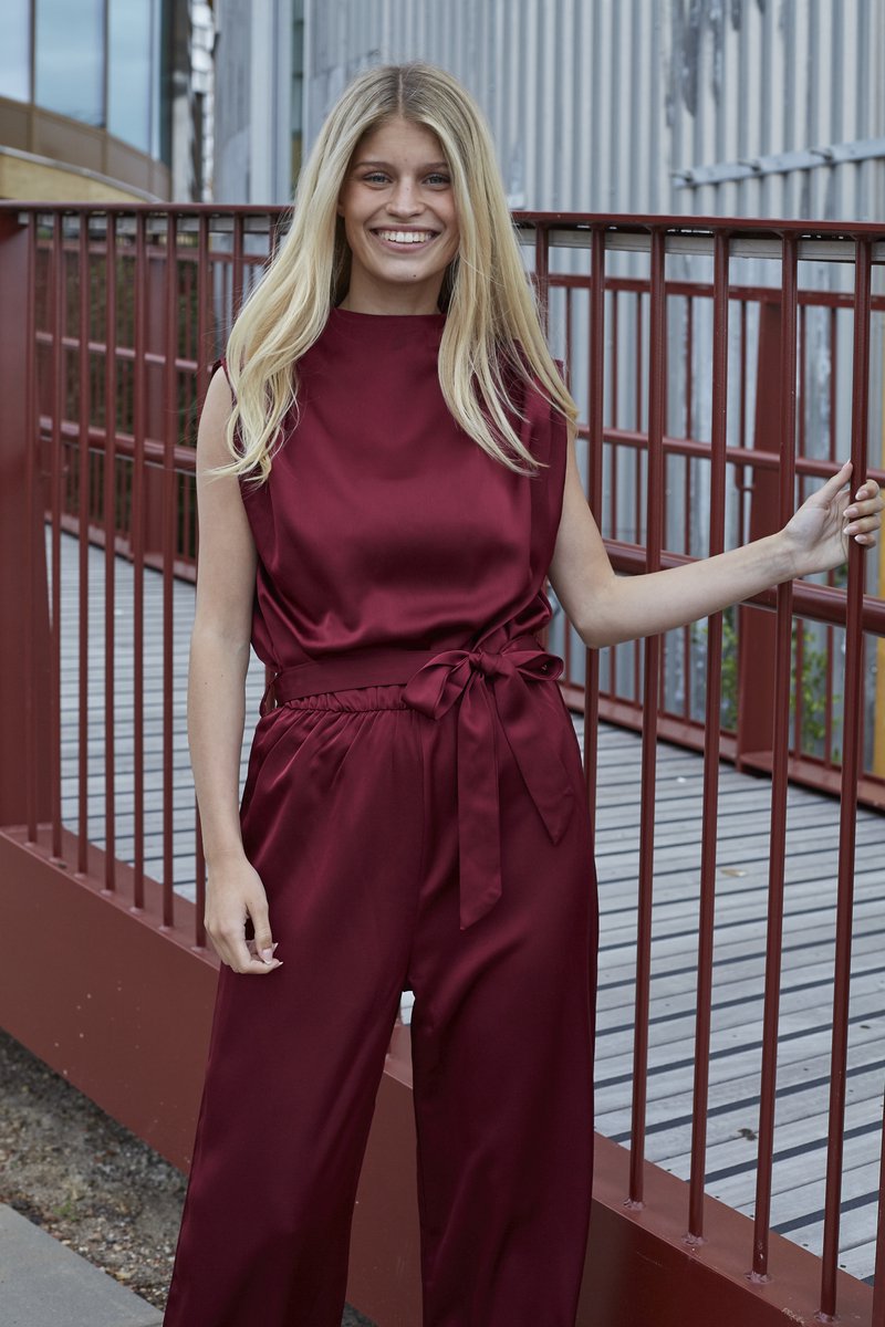 SISTERS POINT Guto-ju4 - Dames Jumpsuit - Bordeaux - Maat M