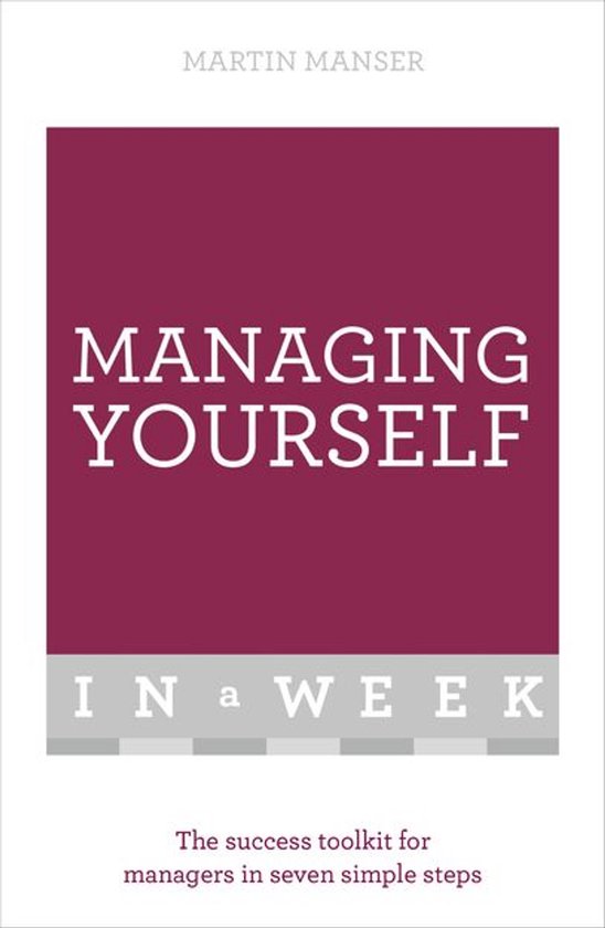 Managing Yourself In A Week - cover