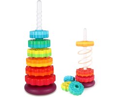 Rainbow Spin Tower – Montessori sensorisch speelgoed