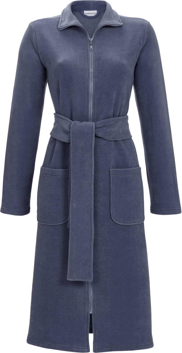 Ringella Blauwe fleece badjas Ringella - Blauw - Maat - 50