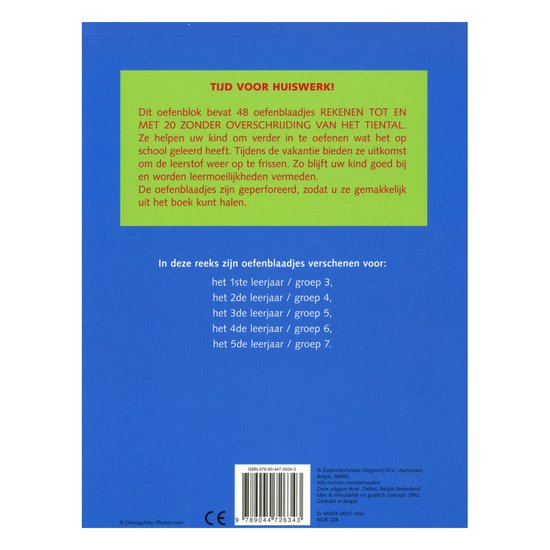Tijd voor huiswerk - Oefenblaadjes rekenen (6-7 j.) Tweede t ... - cover