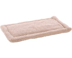 Hondenkussen – Benchkussen – Hondenkussen 70 x 41 cm – Geschikt voor hondenbench en kattenkussen – Flamingo Jacquard Rechthoekig Taupe
