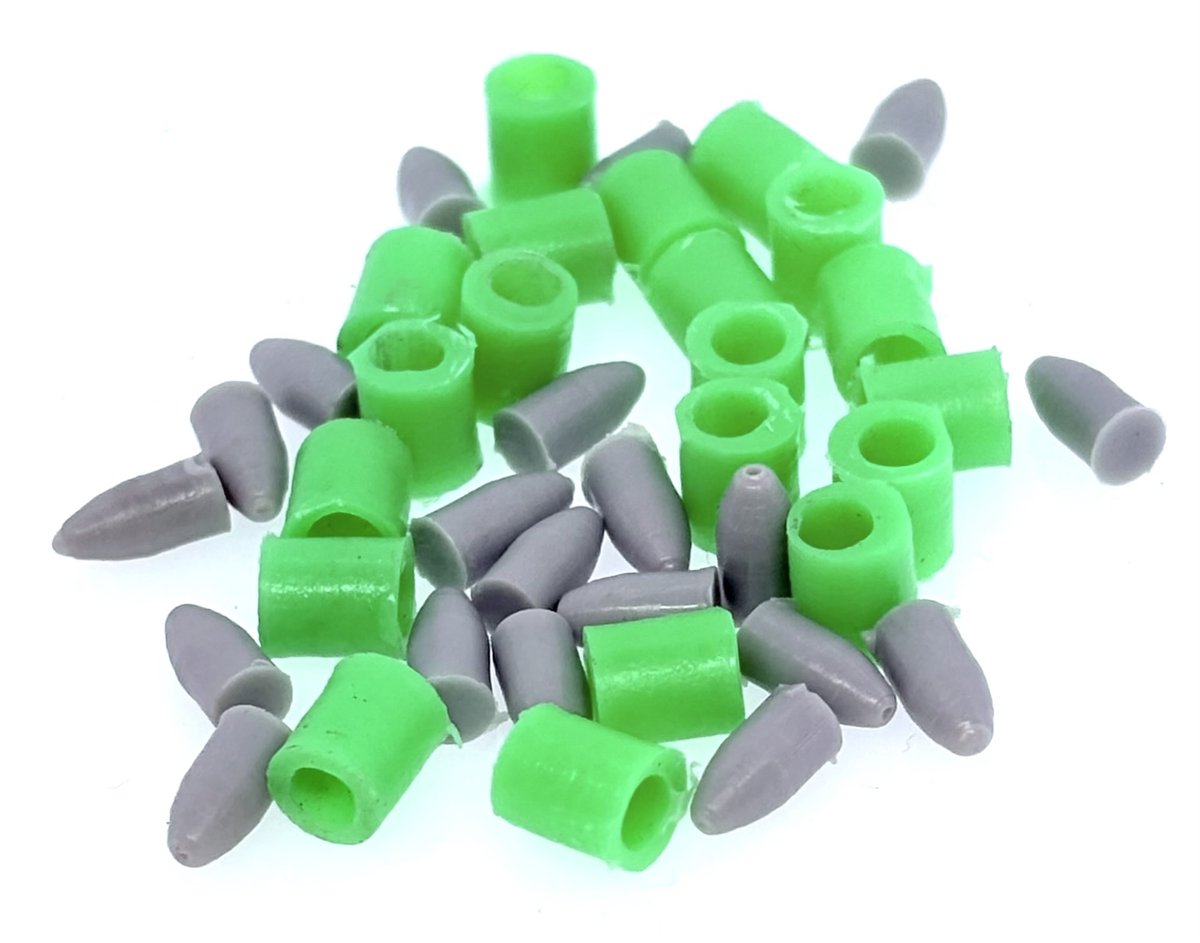 20 Harde loodstoppers - lood - wartellood - schuiflood - stoppers - loodstuitjes - Small