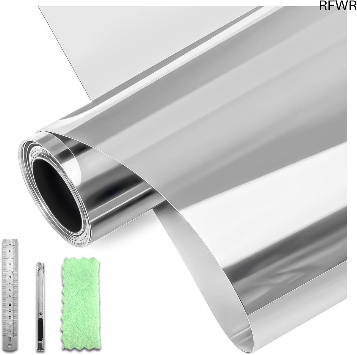 RFWR® Verduisteringsfolie met Spiegeleffect voor Ramen - UV-Bescherming en Warmtecontrole