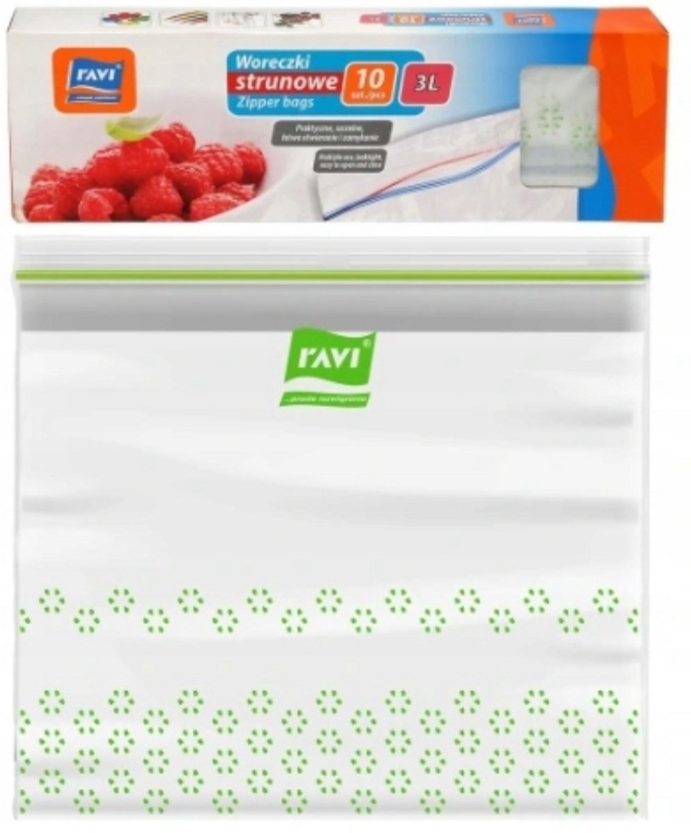 Ravi - Voedselbewaarzakken - 3L - 10 Stuks - Ziplock - LDPE