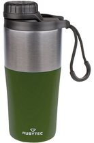 Rubytec Shira Bigshot - 350 ml - Thermosbeker - Koffiebeker To Go - Vacuüm Drinkfles - Thermosfles - Waterfles - RVS Drinkfles - Urenlang Koud of Warm Drinken - Lekvrij - BPA-vrij - Olive
