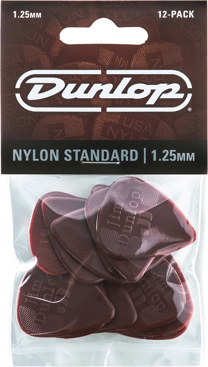 Dunlop Nylon Standard 1.25 Plectrum 12-Pack - Plectra