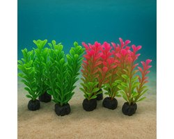 Aquarium Kunstplant - 10 stuks - KleurenMix - Aquarium Decoratie Planten - 10CM