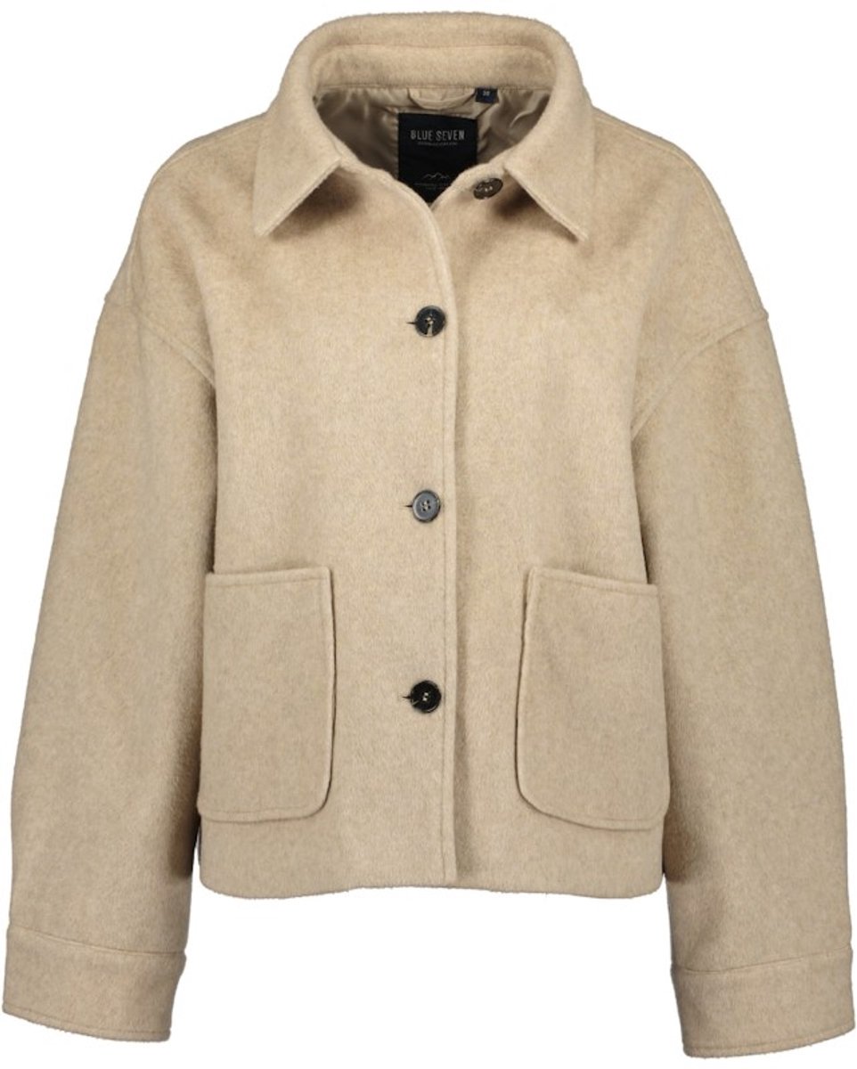 Blue Seven - Jas 291098 beige kort model - maat 46