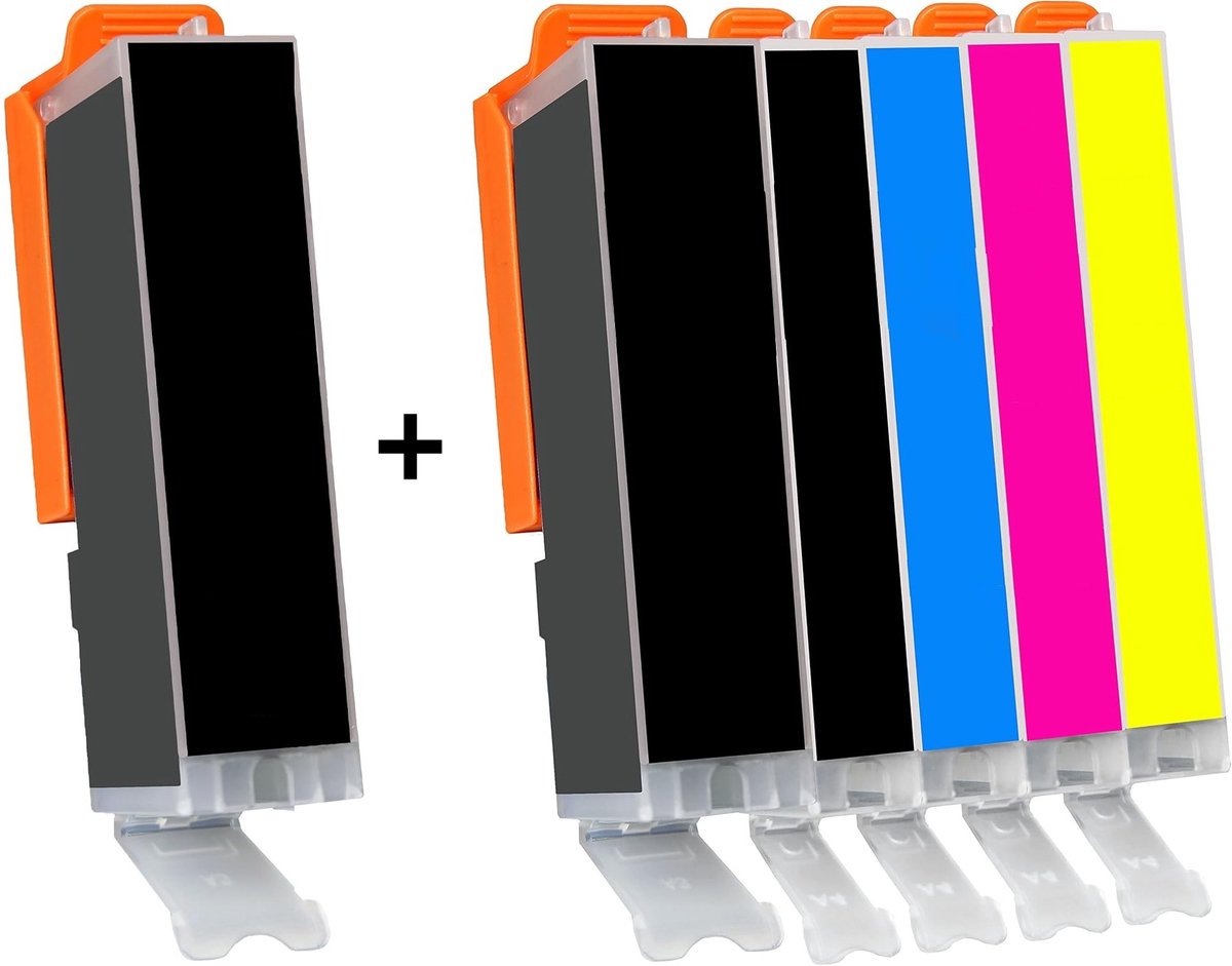 Image of Huismerk geschikt voor Canon PGI-580 / CLI-581 XL - Inktcartridges + Extra Zwart - TS6150 - TS6251 - TS6350 - TS6351 - TS705 - TS8150 - TS8250