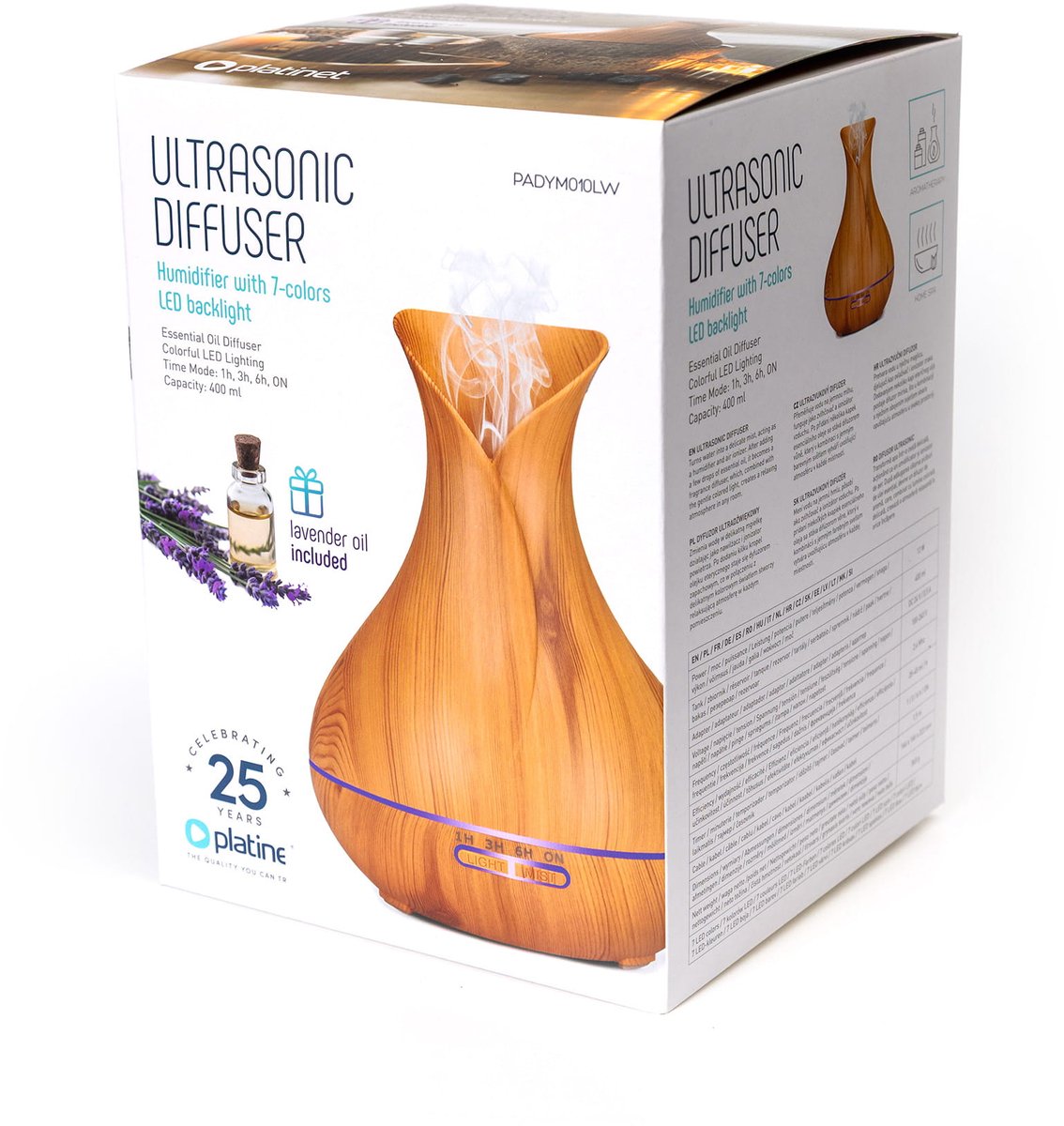 Platinet Aroma Diffuser Humidifier Brown Light Wood
