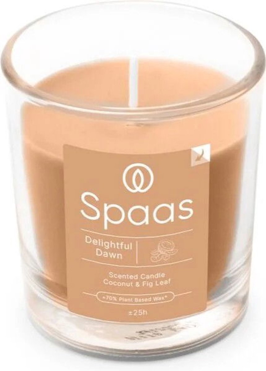 SPAAS Geurglas 25u d7 cm delightful dawn Spaas bruin