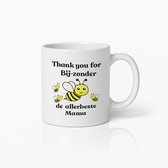 Mug « Merci Bee » spécial « Meilleure Maman » – Cadeau de fête des mères avec un joli motif d'abeille