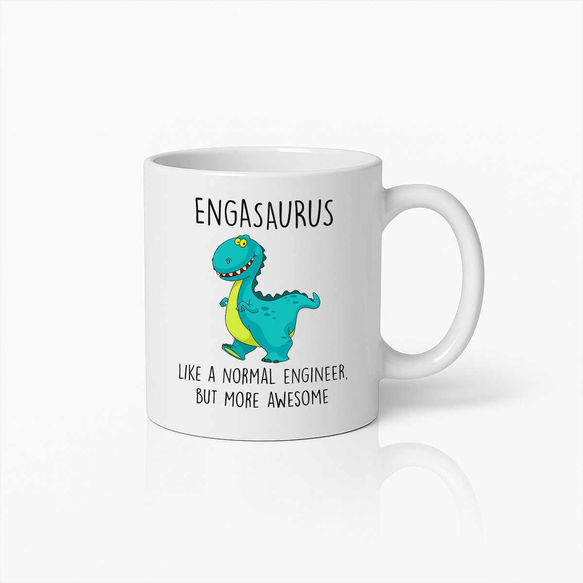 Engasaurus Ingenieur Mok – Grappige en Unieke Koffiebeker voor Ingenieurs