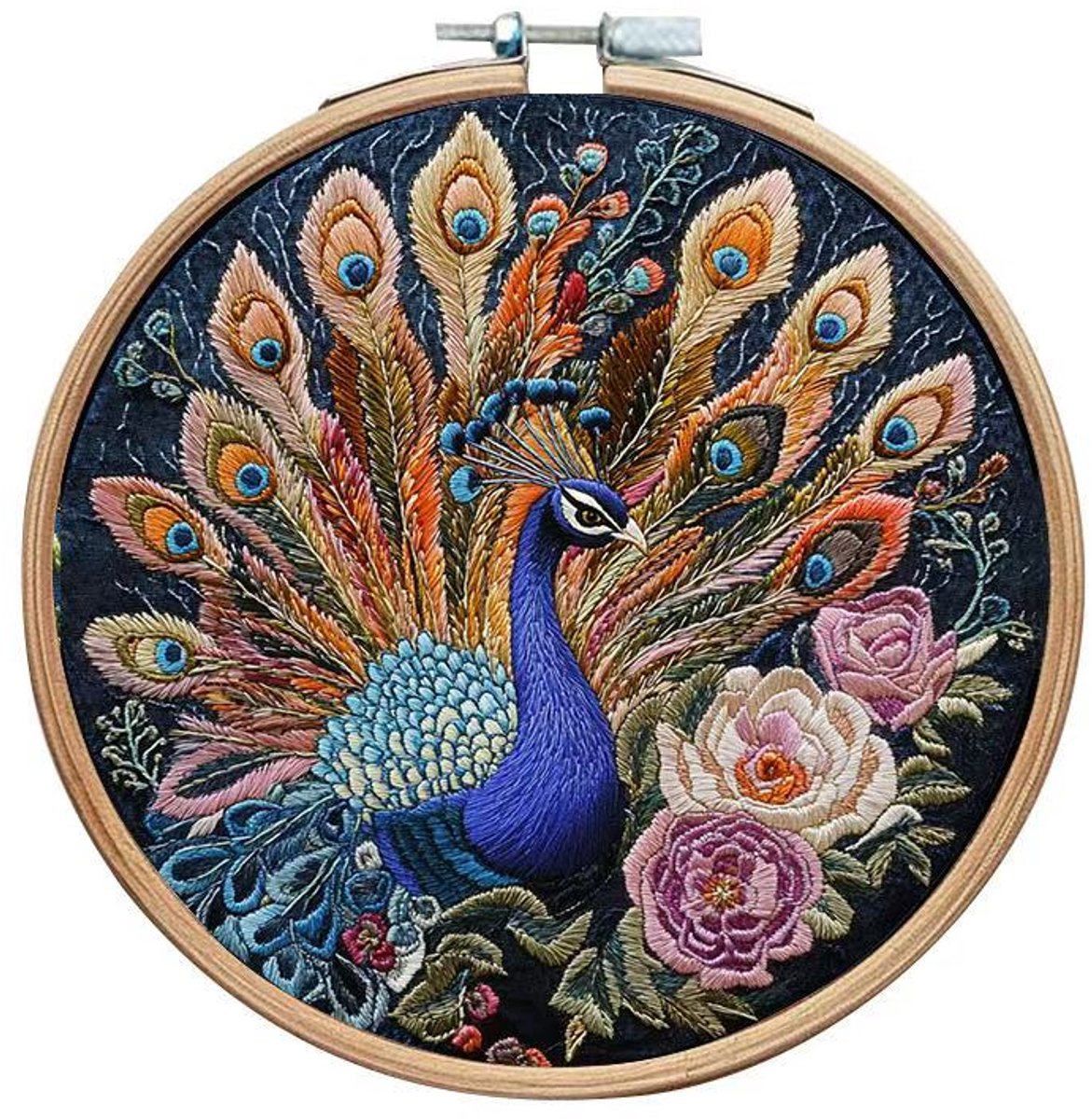 BOTC Borduurpakket - Borduurpakket van 4 - Borduurpakketten voor Volwassenen-Hobby en Creatief - Borduren - Peacock Color Stamped — afbeelding 10
