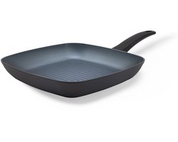 BE Living Grillpan – Ø 28 cm – Koekenpan - Keramisch – Inductie – PFAS Vrij Anti Aanbak – Delight Series