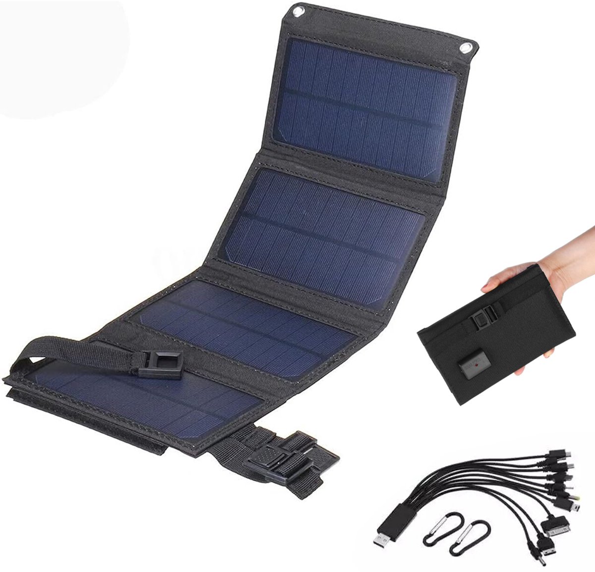 Zonnepaneel Oplader 20W 5.5V Opvouwbare Draagbare Sterke