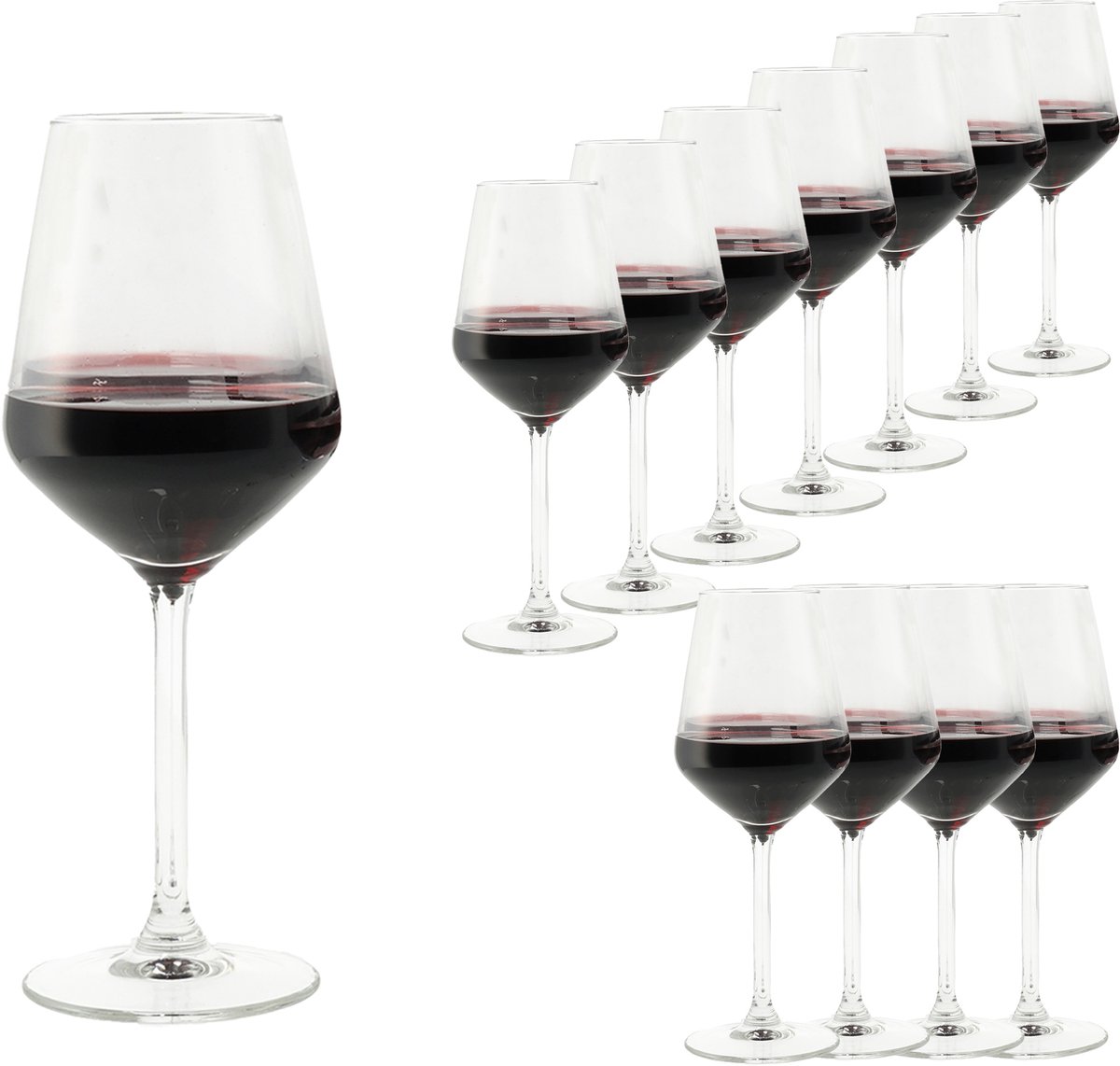 Wijnglazen Rode Wijn – 12 Stuks – 53cl – Grote Rode Wijnglazen – Helder Glas – Glazenset voor Rode Wijn