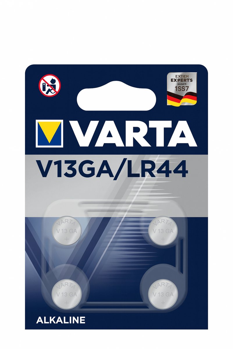 Varta V13GA LR44 Knoopcelbatterijen – Alkaline – 4 stuks