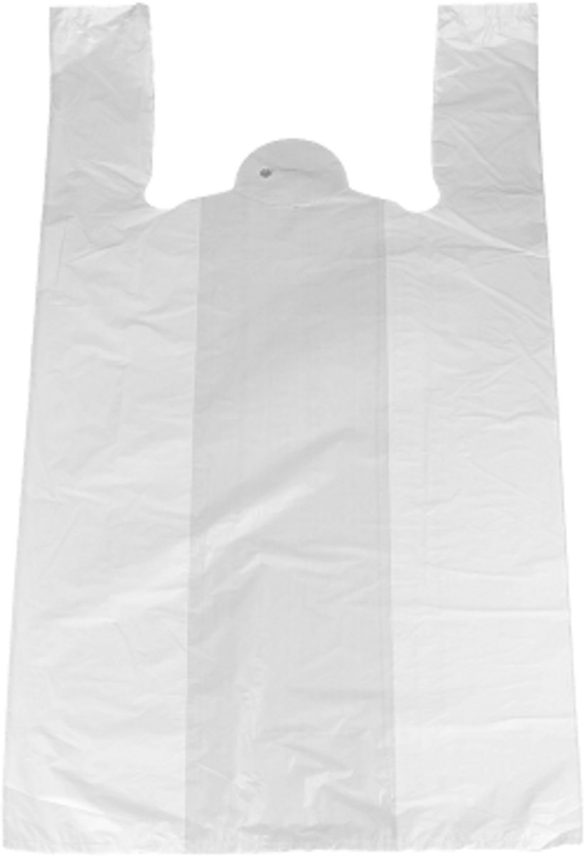 Hemdtas - 1000st. - 28x14x48cm - 16mic - Wit - Sterk kwaliteit - HDPE - IMES