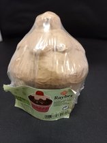 Pappmaché Muffin Dose, 6,5x8cm