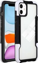 TPU + pc + acryl 3 in 1 schokbestendige beschermhoes voor iPhone 13 (wit)